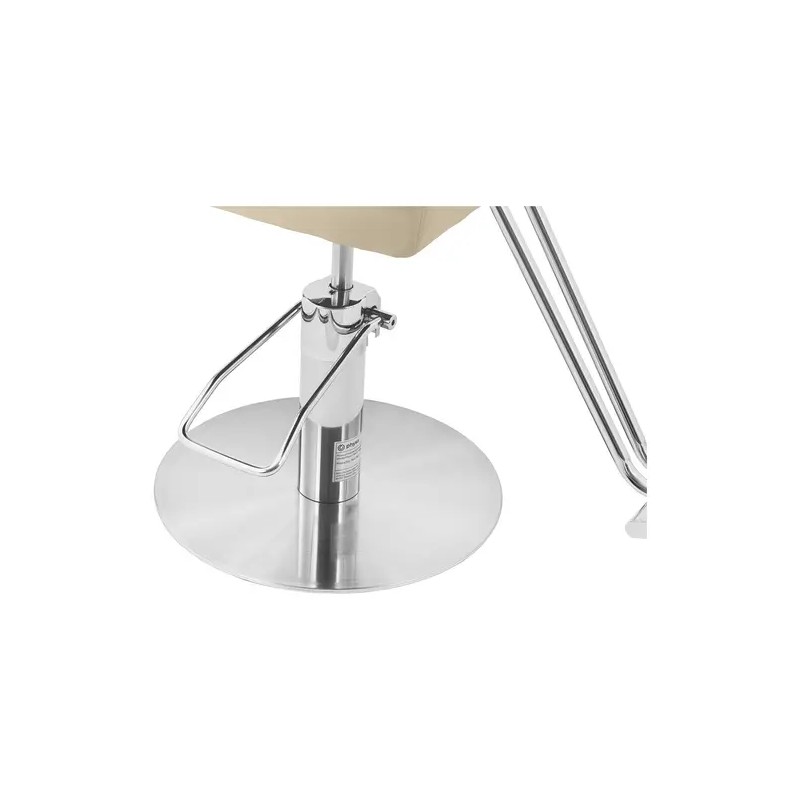 Kampaajatuoli Tilbury jalkatuella 53–69 cm 200 kg beige/hopea
