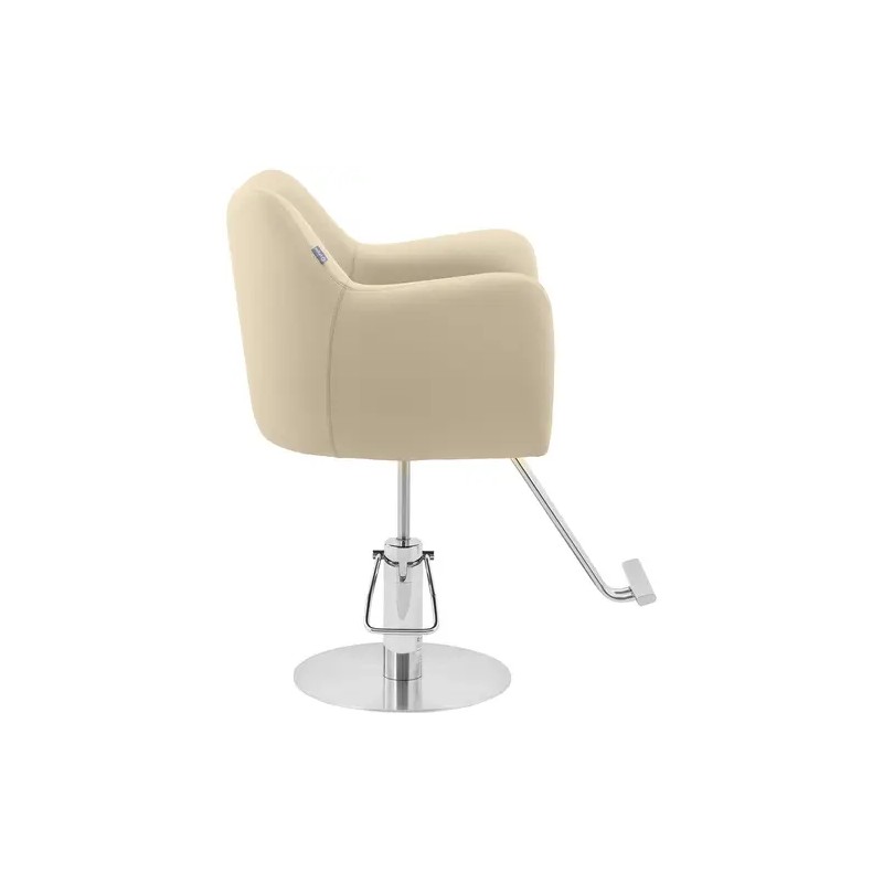 Kampaajatuoli Tilbury jalkatuella 53–69 cm 200 kg beige/hopea