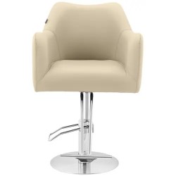 Kampaajatuoli Tilbury jalkatuella 53–69 cm 200 kg beige/hopea