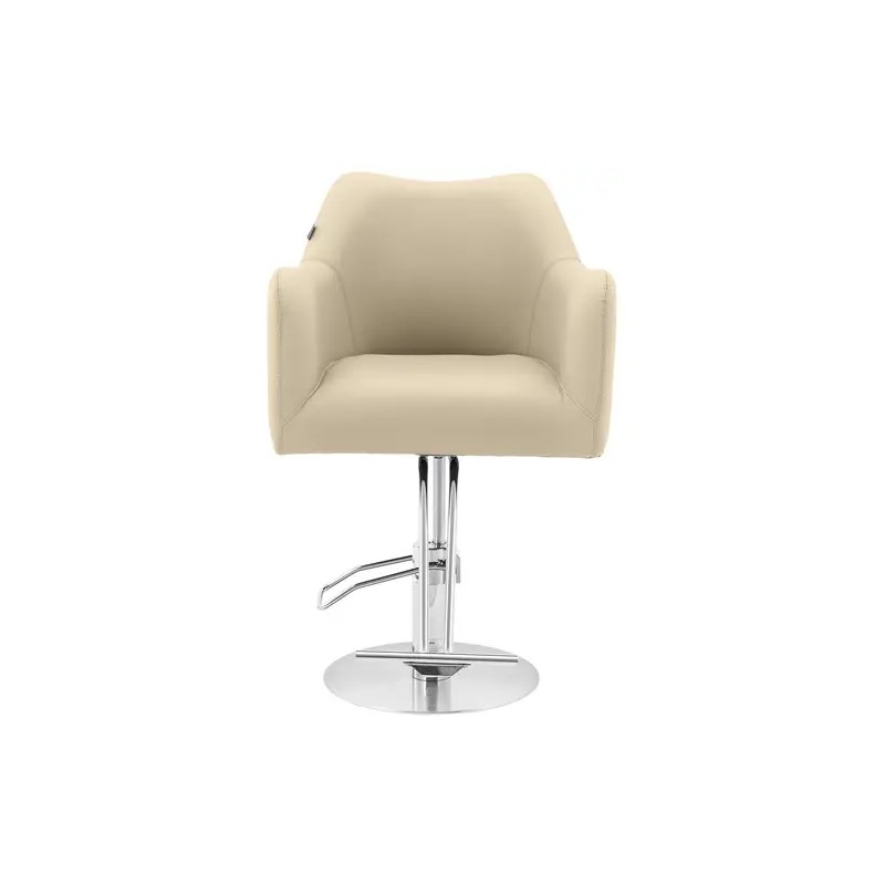 Kampaajatuoli Tilbury jalkatuella 53–69 cm 200 kg beige/hopea