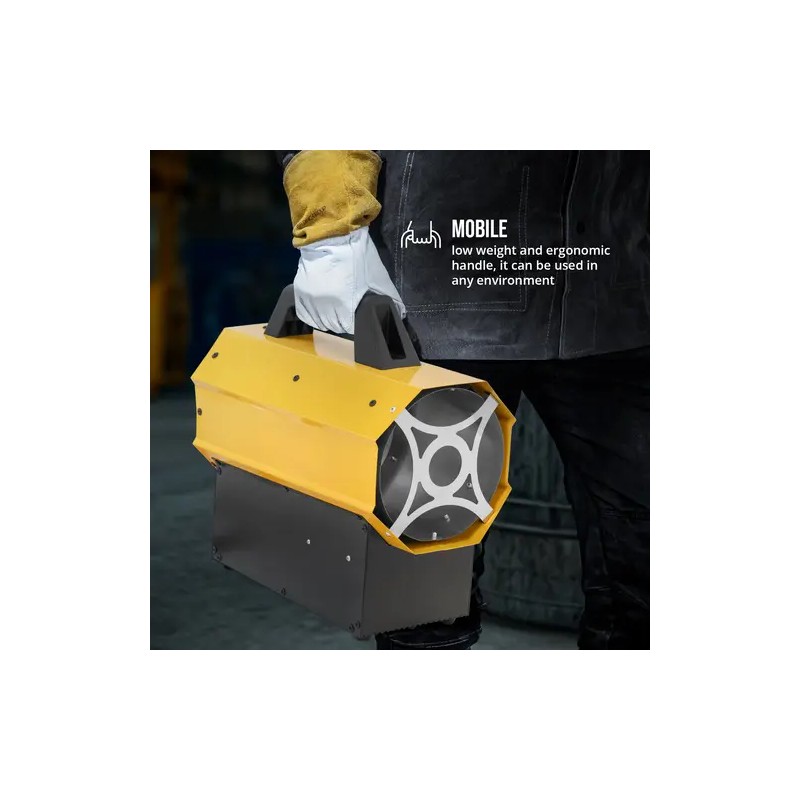 MSW kaasulämmitin 20 kW, 450 °C, 320 m³/h, jopa 160 m²