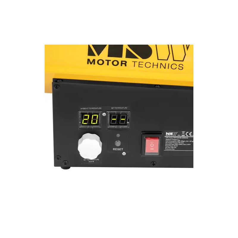 MSW kaasulämmitin 20 kW, 450 °C, 320 m³/h, jopa 160 m²
