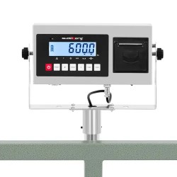 Alustavaaka 600 kg / 0,05 kg, 100 x 100 cm, LCD-näyttö ja etikettitulostin