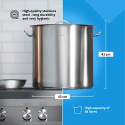 Royal Catering RCST-50E induktiokattila 48 l Ø 40 cm