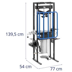 Pneumatinen jousipuristin 1 t, 8 bar, 105-180 mm