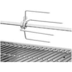 Royal Catering Rotisserie-hiiligrilli moottorilla 15 kg, vartaan pituus 82 cm, ruostumaton teräs