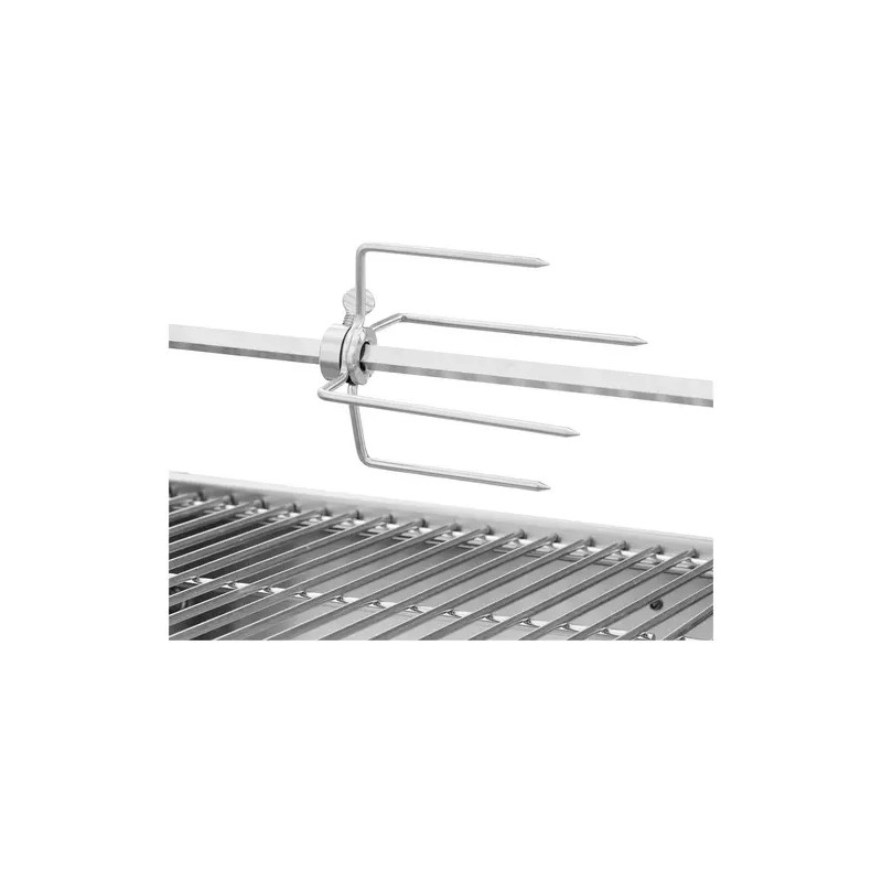 Royal Catering Rotisserie-hiiligrilli moottorilla 15 kg, vartaan pituus 82 cm, ruostumaton teräs