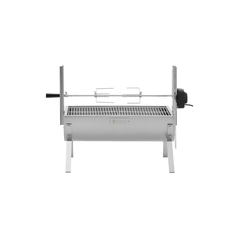 Royal Catering Rotisserie-hiiligrilli moottorilla 15 kg, vartaan pituus 82 cm, ruostumaton teräs