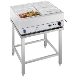 Bain Marie vesihaude 2000 W 6 x 1 3 GN astia alusta ja tyhjennyshana