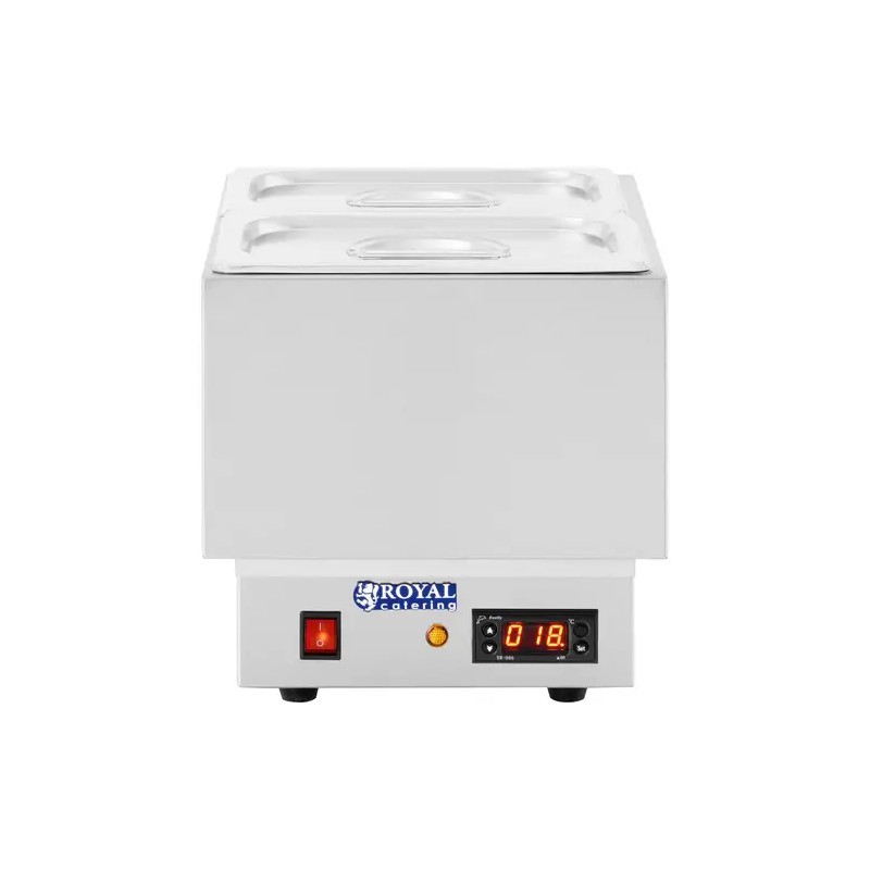 Royal Catering suklaan sulatuslaite, 2 kpl GN 1/4 -astiaa, 100 °C