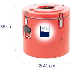 Royal Catering lämpöastia 30 l ruostumaton teräs