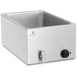 Royal Catering Bain Marie 600 W GN 1 1 poistoventtiilillä
