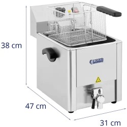 Royal Catering sähkökäyttöinen friteerausallas 13 l 3250 W E.G.O.-termostaatilla