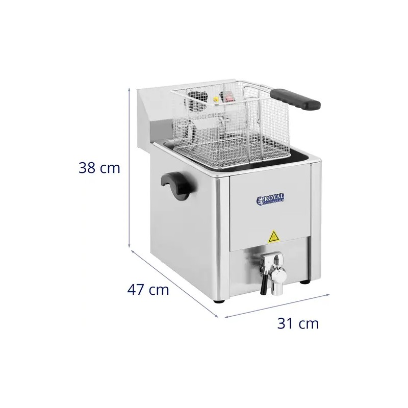 Royal Catering sähkökäyttöinen friteerausallas 13 l 3250 W E.G.O.-termostaatilla