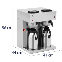Royal Catering suodatinkahvinkeitin 2 x 2 l termoskannuilla