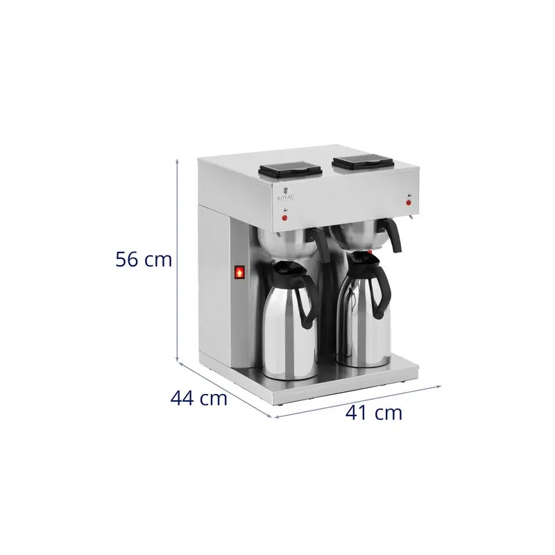 Royal Catering suodatinkahvinkeitin 2 x 2 l termoskannuilla