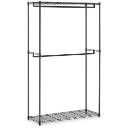 Metallinen vaaterekki 120 x 45 x 200 cm musta 200 kg