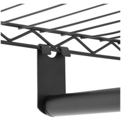 Metallinen vaaterekki 120 x 45 x 200 cm, musta, 200 kg