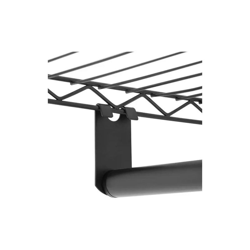 Metallinen vaaterekki 120 x 45 x 200 cm, musta, 200 kg