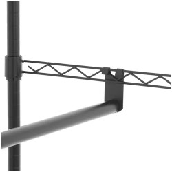 Metallinen vaaterekki 120 x 45 x 200 cm, musta, 200 kg