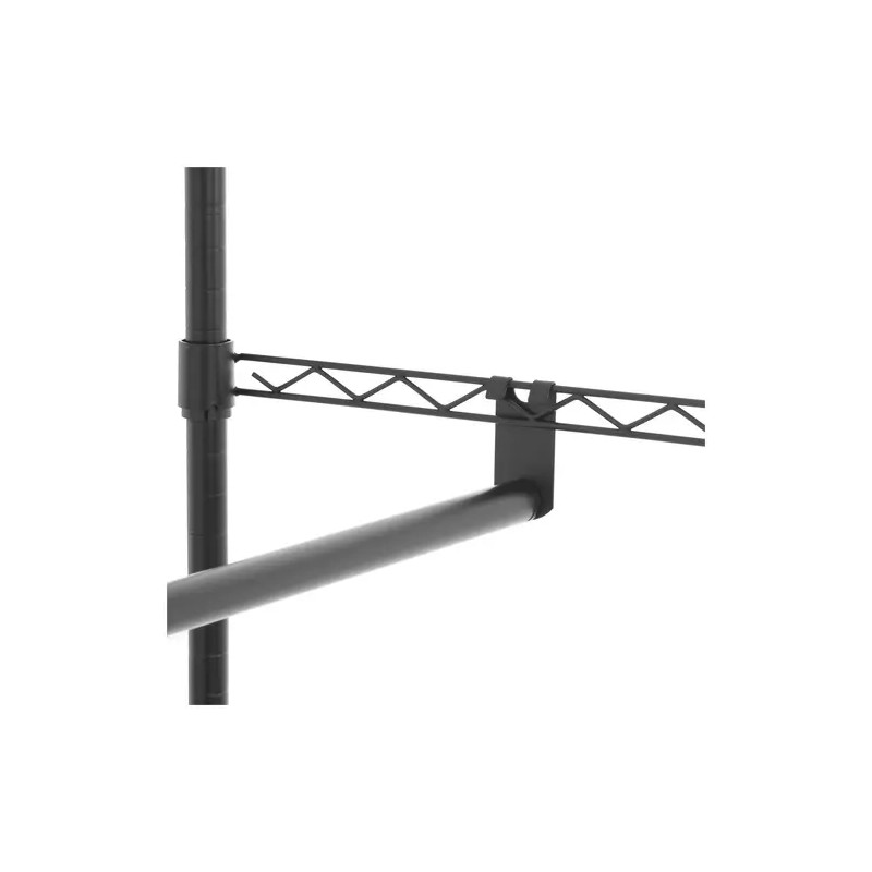 Metallinen vaaterekki 120 x 45 x 200 cm, musta, 200 kg