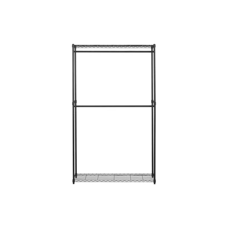Metallinen vaaterekki 120 x 45 x 200 cm, musta, 200 kg