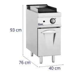 Royal Catering Lavakivigrilli 8 kW 50-460 °C LPG/maakaasu