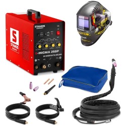 Stamos Germany S WIGMA 250P WIG hitsaussetti 250 A 230 V Eagle Eye hitsauskypärä 10 95 kg
