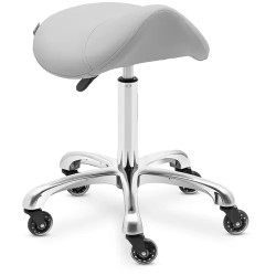 Ergonominen satulajakkara 57 75 cm 150 kg vaaleanharmaa
