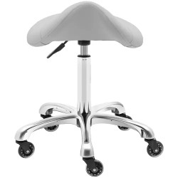 Ergonominen satulajakkara 57–75 cm 150 kg vaaleanharmaa