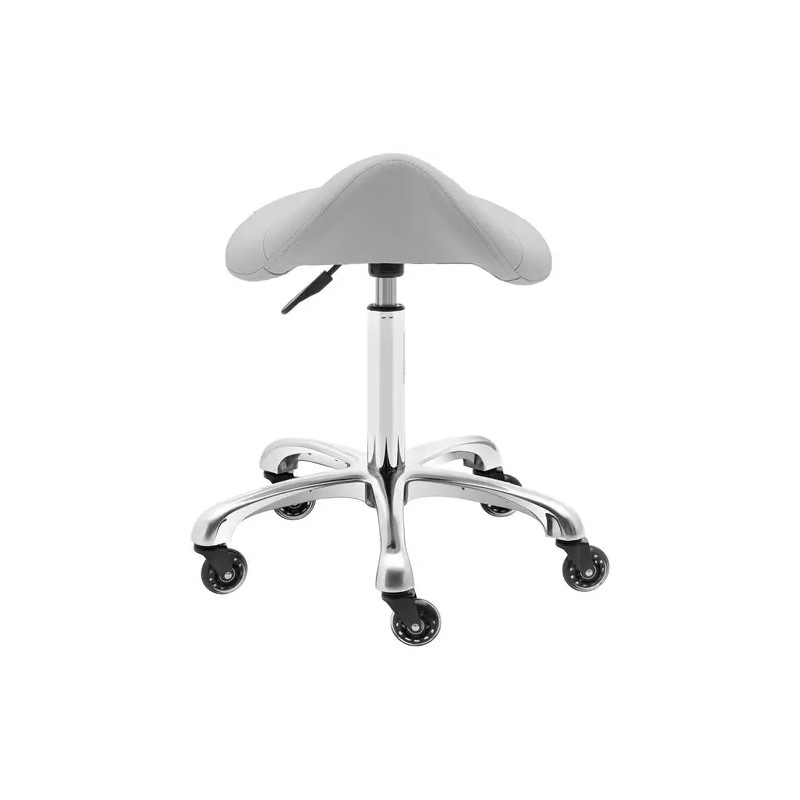 Ergonominen satulajakkara 57–75 cm 150 kg vaaleanharmaa
