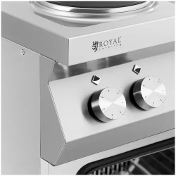 Royal Catering Elektroherd Gastro sähköliesi 15600 W, 6 levyä, kiertoilmauuni ja alakaappi