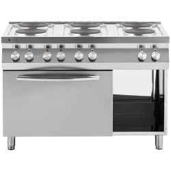 Royal Catering Elektroherd Gastro sähköliesi 15600 W, 6 levyä, kiertoilmauuni ja alakaappi