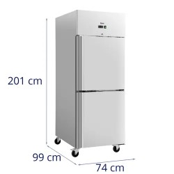 Royal Catering Gastro-kylmäkaappi 750 l ruostumaton teräs 2 ovea
