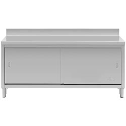 Royal Catering RCSSCB-180X70-E-B työpöytäkaappi ruostumaton teräs 180 x 70 cm 500 kg