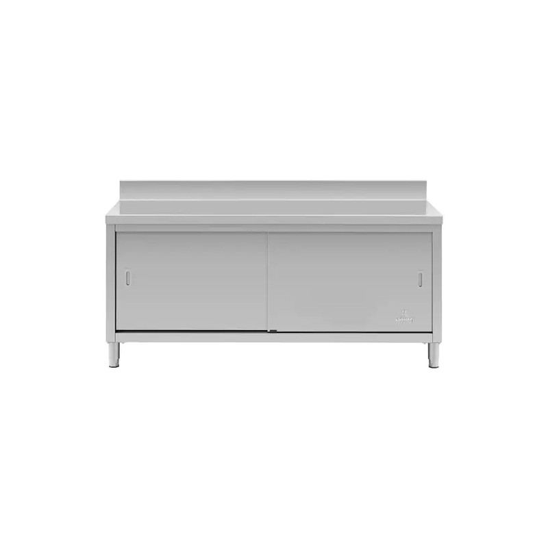Royal Catering RCSSCB-180X70-E-B työpöytäkaappi ruostumaton teräs 180 x 70 cm 500 kg