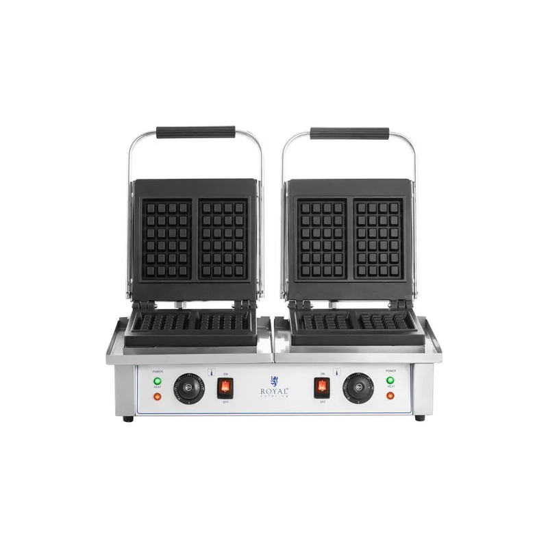 Royal Catering RC-WM201 kaksoisvohelirauta belgialaisiin vohveleihin, 2 x 2 000 W
