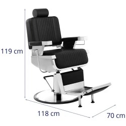 Luxuria Black kampaajan tuoli, musta, hydraulinen korkeussäätö 64-77 cm