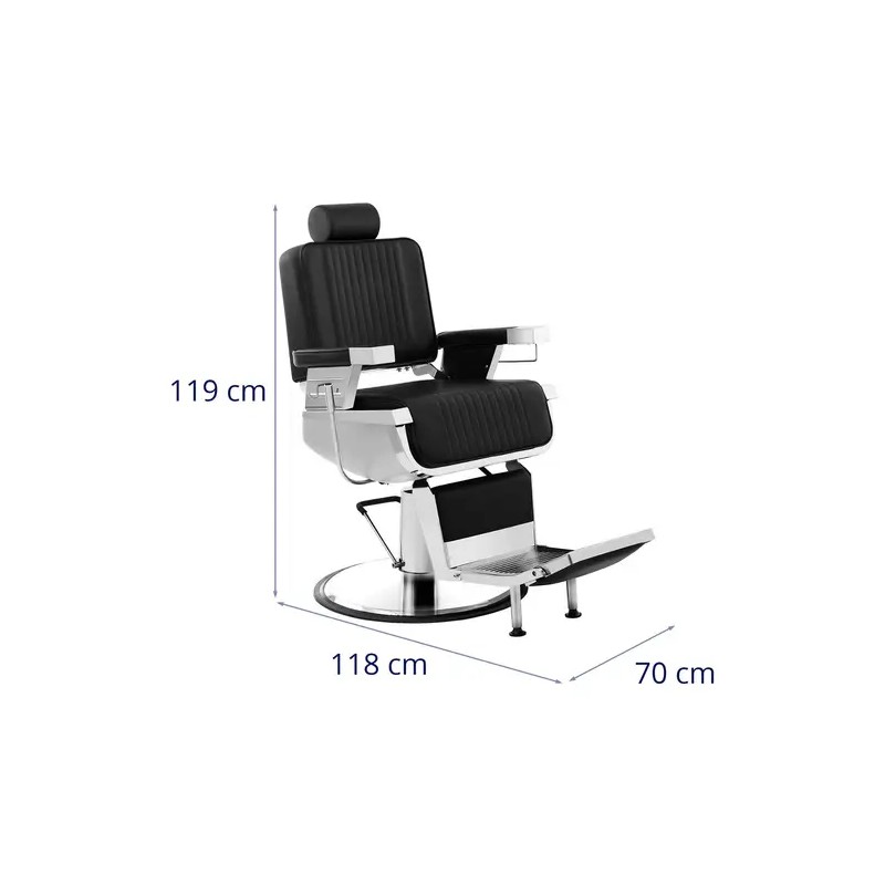 Luxuria Black kampaajan tuoli, musta, hydraulinen korkeussäätö 64-77 cm