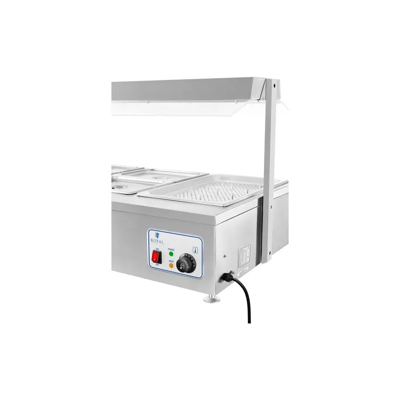 Royal Catering Bain Marie kuivalämmitys 6 GN lihaliitteellä