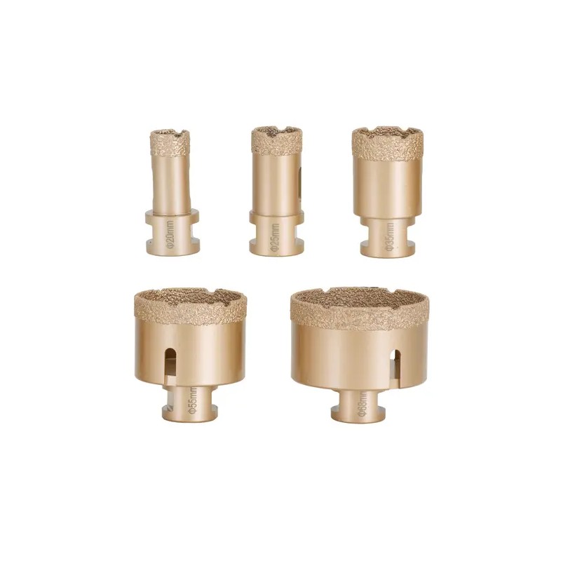 Timanttiporakruunusetti kulmahiomakoneelle 20, 25, 35, 55, 68 mm ja 115 mm leikkauslaikka, M14
