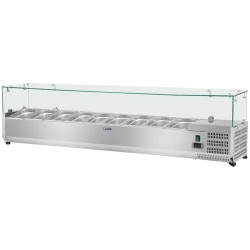 Royal Catering RCKV 200 39 G9 jäähdytysvitriini 200 x 39 cm lasikannella