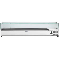 Royal Catering RCKV-200/39-G9 jäähdytysvitriini 200 x 39 cm lasikannella