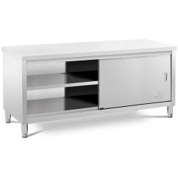 Royal Catering RCSSCB 200X70 E ruostumattomasta teräksestä valmistettu työpöytäkaappi 200 x 70 cm