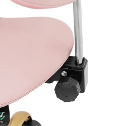 Satulatuoli selkänojalla 51-65 cm 150 kg vaaleanpunainen/kulta