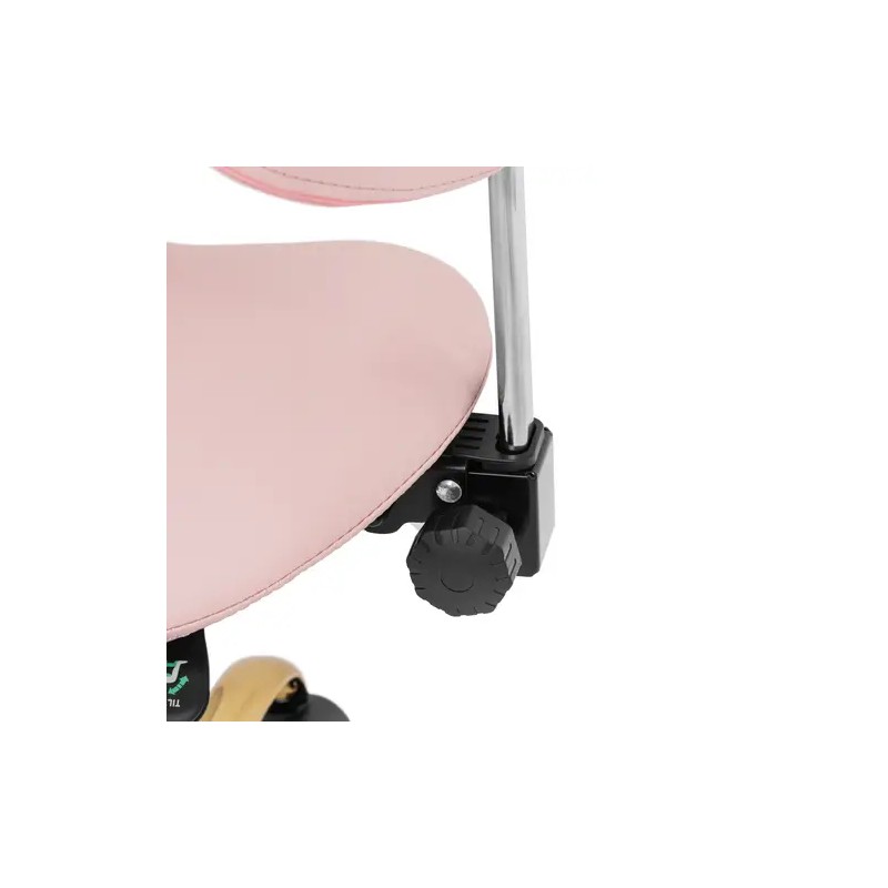 Satulatuoli selkänojalla 51-65 cm 150 kg vaaleanpunainen/kulta