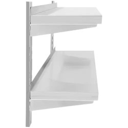 Royal Catering RCWR-140.2 seinähylly 2 tasoa 140 x 30 cm ruostumaton teräs