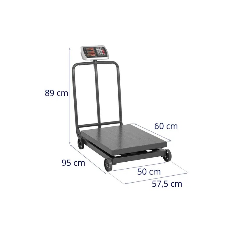 Steinberg Systems SBS-PF-600/100W alustavaaka 600 kg 0,1 kg 60 x 50 cm LED pyörillä