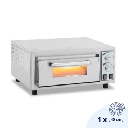 Royal Catering sähköinen pizzauuni 40 cm 2400 W tulenkestävällä kivellä