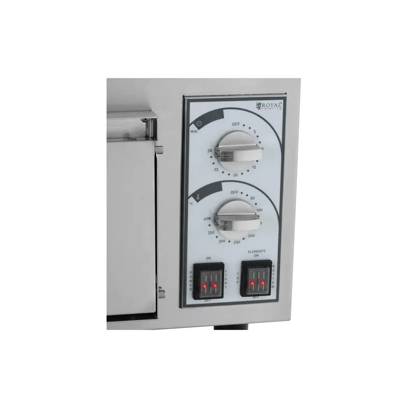 Royal Catering sähköinen pizzauuni 40 cm 2400 W tulenkestävällä kivellä